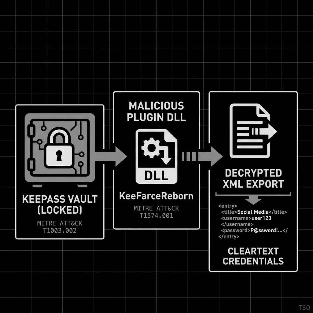 KeePass Vault Extraction via KeeFarceReborn